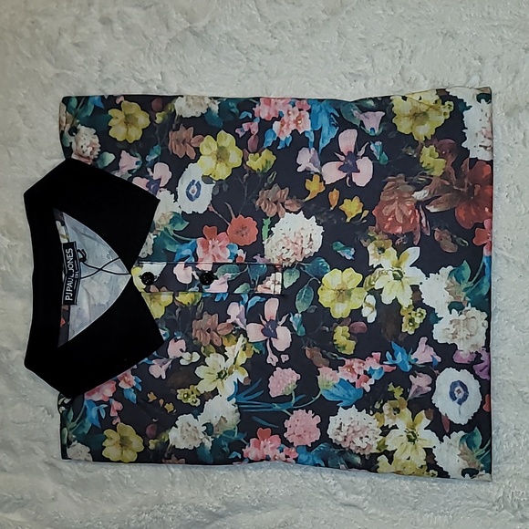NWT PJ PAUL JONES Flower Polo Shirts - Picture 14 of 14